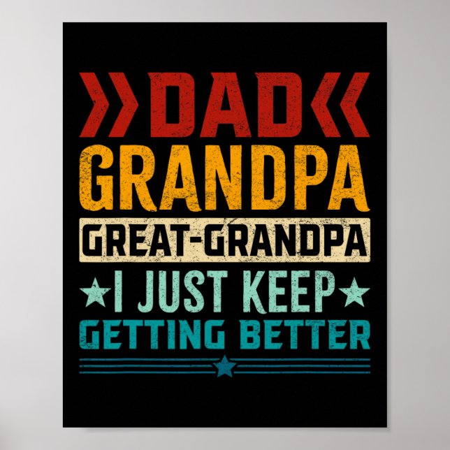 Großer Opa-Vatertag Poster (Vorne)