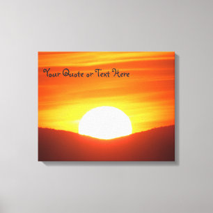 Großer orange Sonnenuntergang Leinwanddruck