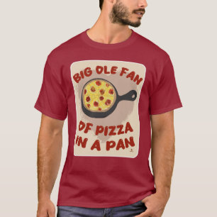 Großer Pan-Pizza-Fan lustiger Lebensmittelhumor T-Shirt