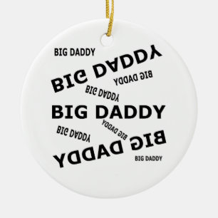 Großer Papa! Schwarzer Text Keramik Ornament