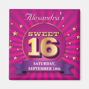 Großer Party-Magnet des Schlag-Rosa-Bonbon-16 Magnet