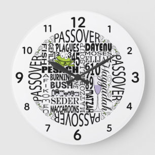 Großer Pessach-Rundschau "Dayenu" Große Wanduhr