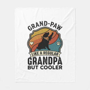 Großer Pfote Opa Hund Retro Sonnenuntergang Bandan Fleecedecke