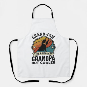 Großer Pfote Opa Hund Retro Sonnenuntergang Bandan Schürze
