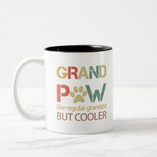 Großer Pfote wie ein normaler Opa, aber cooler Zweifarbige Tasse