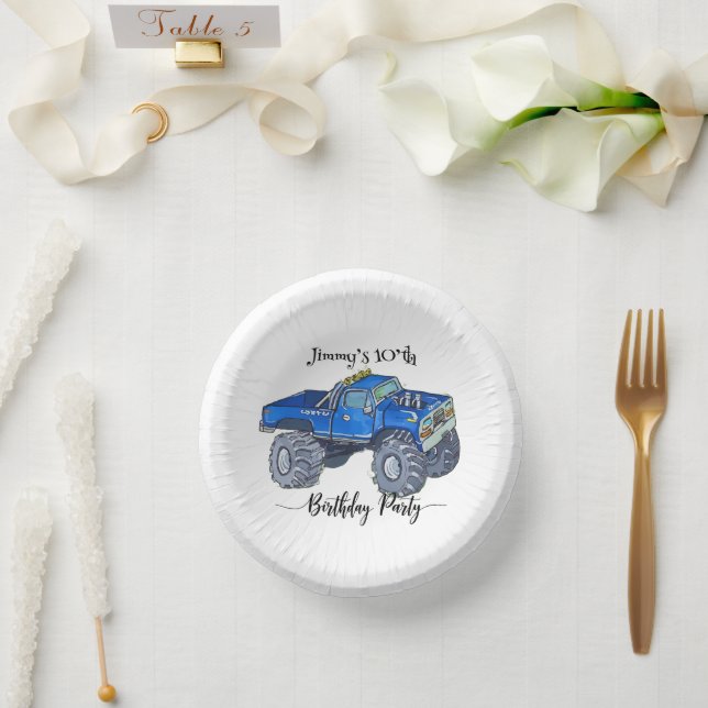 Großer Pick-up-Truck Pappteller (Hochzeit)