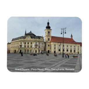 Großer Platz, (Piaţa Mare), Sibiu, Rumänien auf ei Magnet