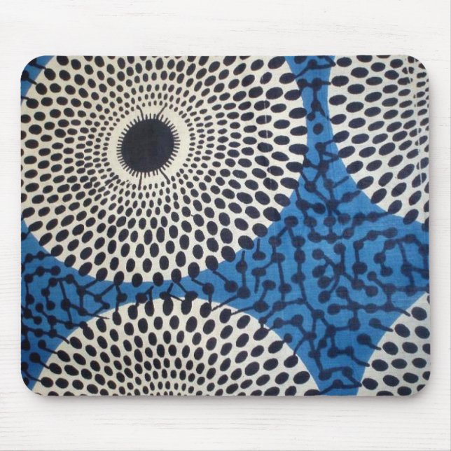 Großer Punktkreis afrikanische Druck-Mausunterlage Mousepad (Vorne)