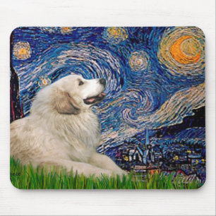 Großer Pyrenäen 2 - Sternennacht Mousepad