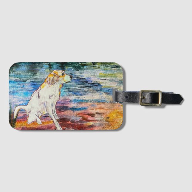 Großer Pyrenäen Gepäcktag Gepäckanhänger (Vorderseite (Horizontal))