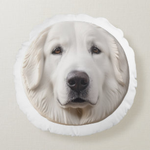 Großer Pyrenäen Hund 3D Inspiriert Rundes Kissen