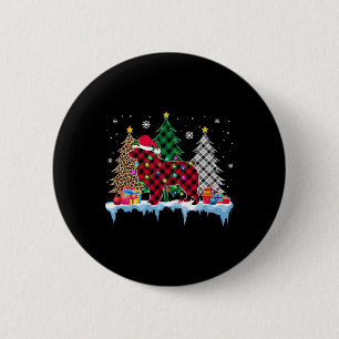 Großer Pyrenäen-Hund Baum Weihnachtslichter Lustig Button