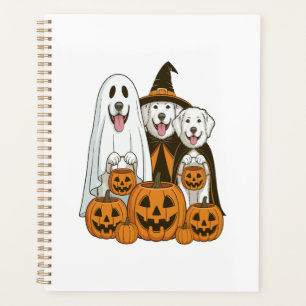 Großer Pyrenäen-Hund Geist Hexe Halloween passend  Planer