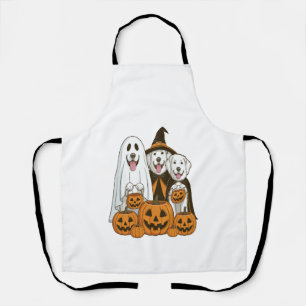 Großer Pyrenäen-Hund Geist Hexe Halloween passend Schürze