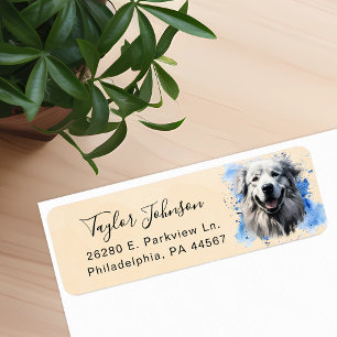 Großer Pyrenäen-Hund Rücksende-Adressetikett