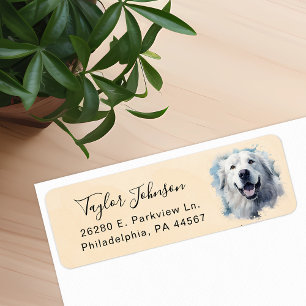 Großer Pyrenäen-Hund Rücksende-Adressetikett