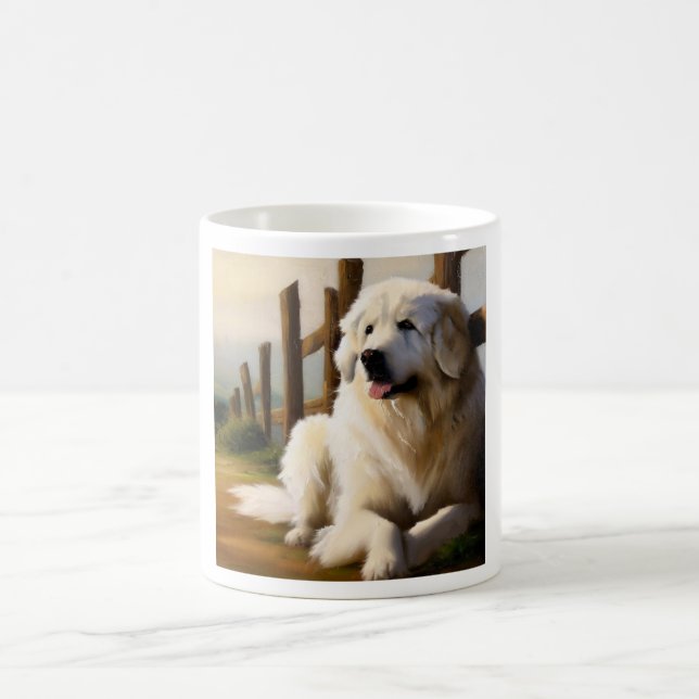 Großer Pyrenäenhund Kaffeetasse (Mittel)