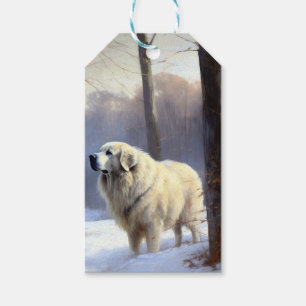 Großer Pyrenäenhund Lass es schneien Weihnachten Geschenkanhänger