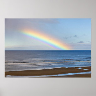Großer Regenbogen über dem Pazifik bei Poster