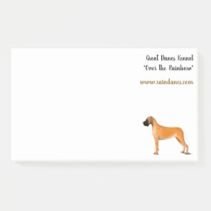 großer Rehbrauner Deutsche Dogge Block Post-it Klebezettel