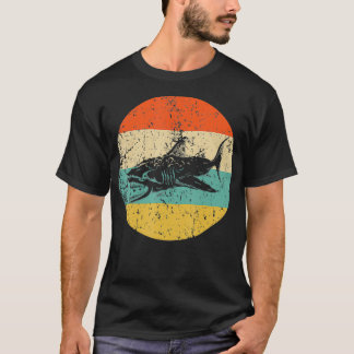 Großer Retro-Stil Megalodon T-Shirt