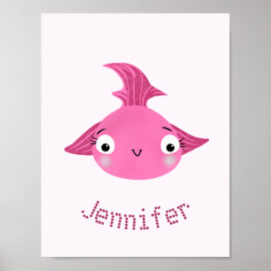 Großer rosa Fisch Poster