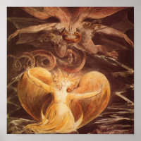 Großer Roter Drache und die Frau mit Sonne bekleid