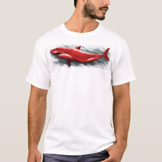 Großer roter Haifisch T-Shirt