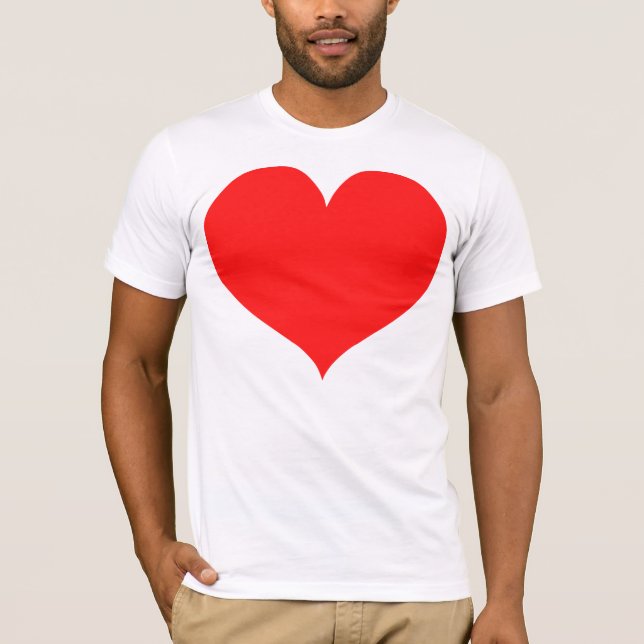 Großer roter Herz-T - Shirt inspiriert von Nim (Vorderseite)