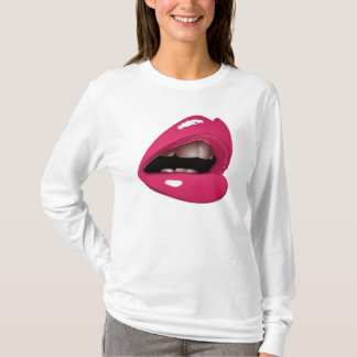 Großer roter LippenHoodie T-Shirt