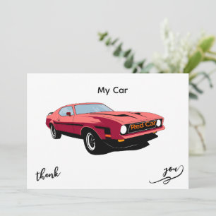 Großer roter Wagen – Meine Auto-Design-Einladung Einladung