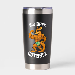 Großer Rücken Outback – Lustiges Känguru-Fitnessst Thermobecher