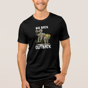 Großer Rücken Outback – Lustiges Koala-Gym-Deadlif Tri-Blend Shirt