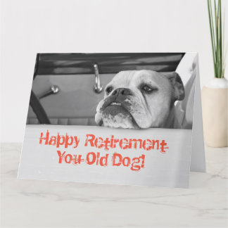 Großer Ruhestand Grußkarte Australischer Bulldog Karte