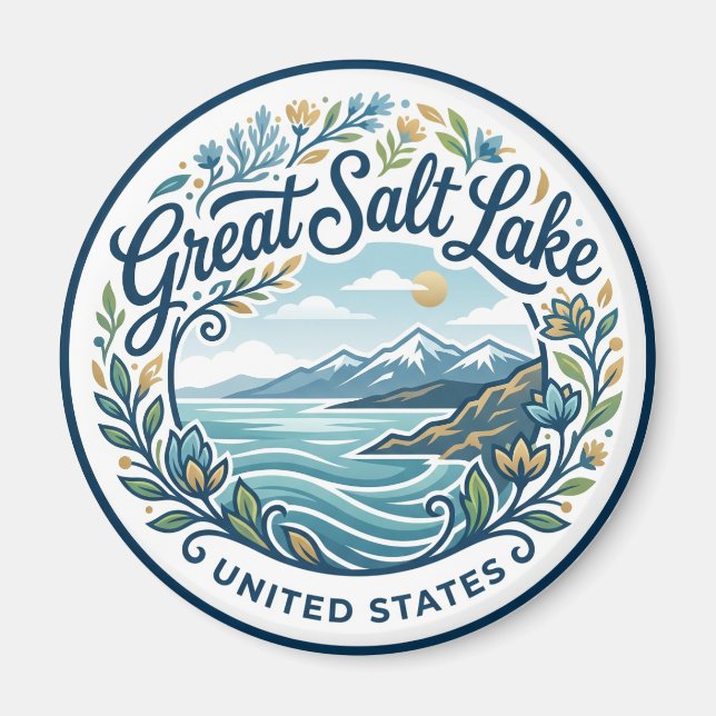 Großer Salzsee Utah Magnet (Vorne)