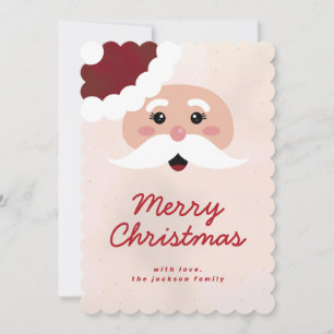 Großer Santa-Bart-Flachkarte Einladung