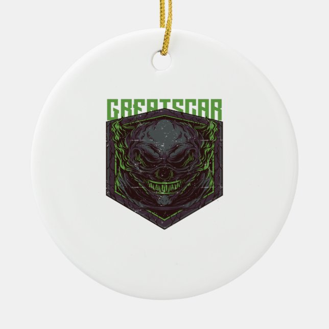 GROSSER SCAR KERAMIK ORNAMENT (Vorne)