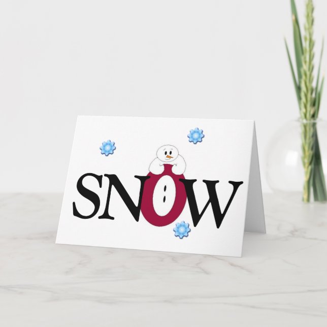 Großer Schnee Feiertagskarte (Vorderseite)