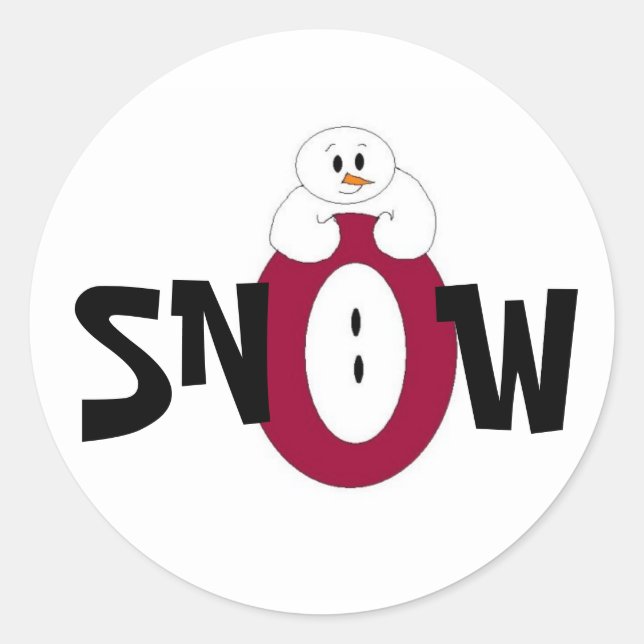 Großer Schnee Runder Aufkleber (Vorderseite)