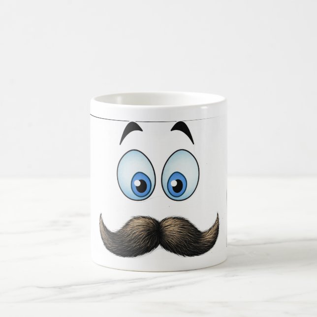 großer Schnurrbart Kaffeetasse (Mittel)
