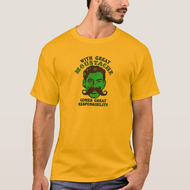 Großer Schnurrbart T-Shirt (Vorderseite)