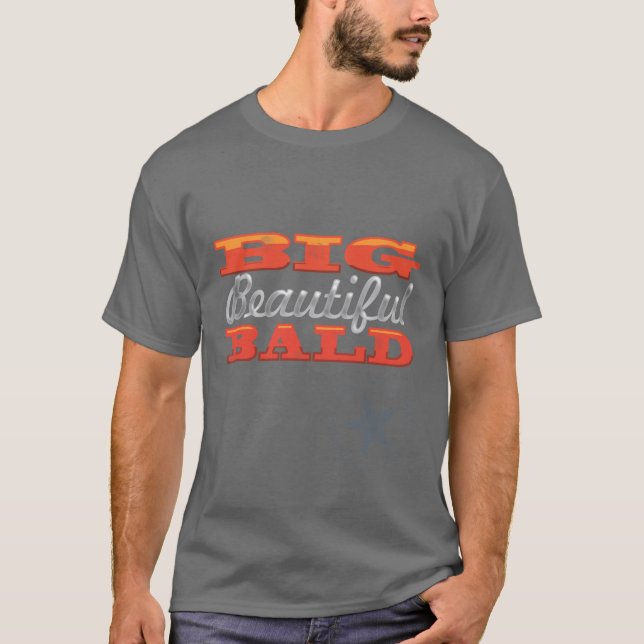 "Großer schöner kahler" grundlegender dunkler T - T-Shirt (Vorderseite)