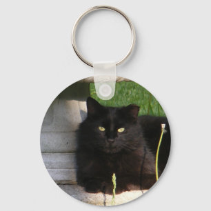 Großer schwarze Katze ~ Schlüsselanhänger