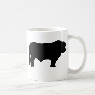 großer schwarzer Angus-Stier Kaffeetasse