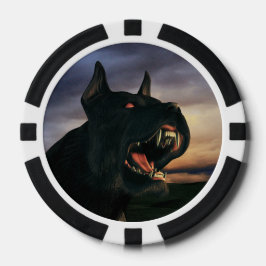 Großer, schwarzer Hund Pokerchips