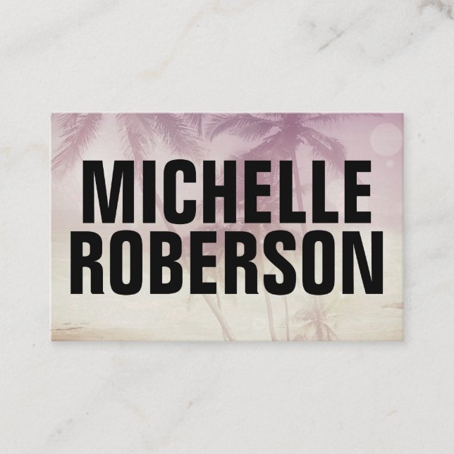 Großer schwarzer Schriftart Visitenkarte (Vorderseite)