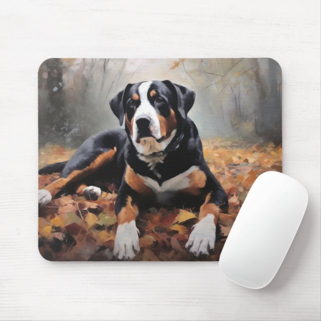 Grosser Schweizer Berg im Herbst Leaves Fall Mousepad (Mit Mouse)