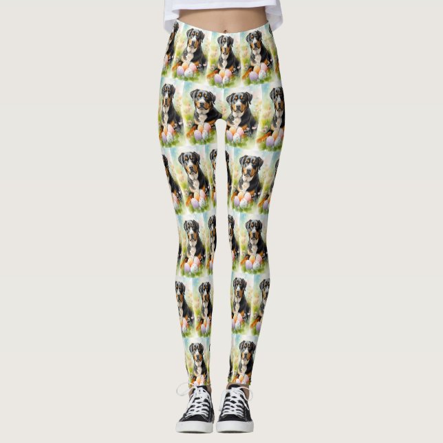 Grosser Schweizer Berg mit Ostereiern Leggings (Vorderseite)