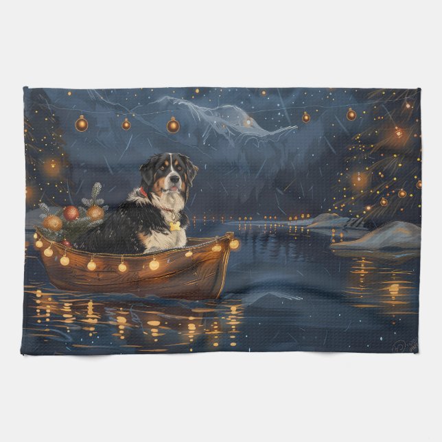 Grosser Schweizer Berg Weihnachtsfest Reise Geschirrtuch (Horizontal)