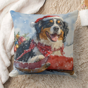 Grosser Schweizer Hund in der Schweiz Weihnachten Kissen